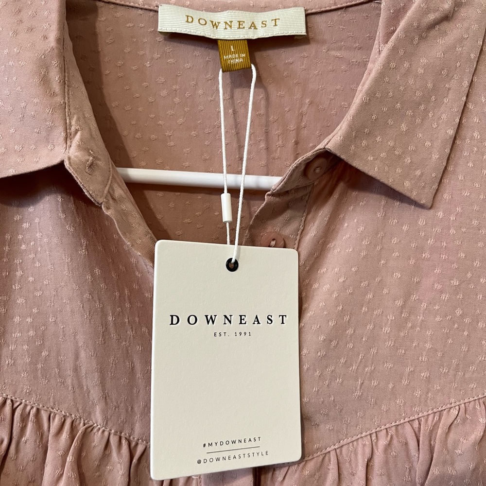 DownEast Pink Ruffle Blouse - Picture 8 of 9